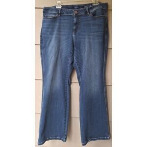 J. Jill Denim Modern Slim Boot Cut Jeans Blue Size 18 P Short Cotton Stretch
